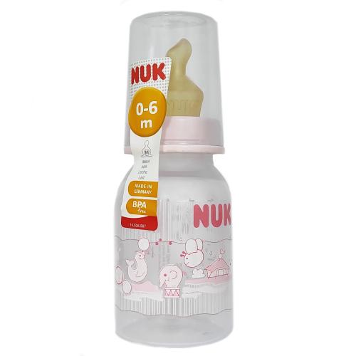 Nuk Classic Feeding Bottle Latex Teat Μπιμπερό Πολυπροπυλενίου με Θηλή από Φυσικό Καουτσούκ 110ml